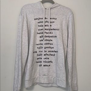 Multilingual “Hello Goodbye” Sweatshirt Hoodie